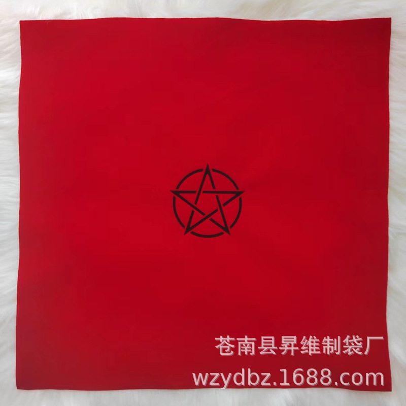 Imagen de cinco estrellas de franela roja 50*50cm