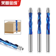 1/4柄 镀蓝整体合金修边刀上旋下旋雕刻铣刀整体合金硬质合金刀