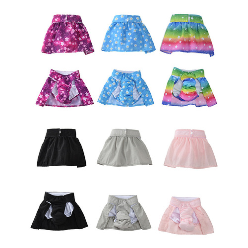  new pet clothes bitch menstrual skirt menstrual safety pants sanitary diapers anti-harassment estrus diapers