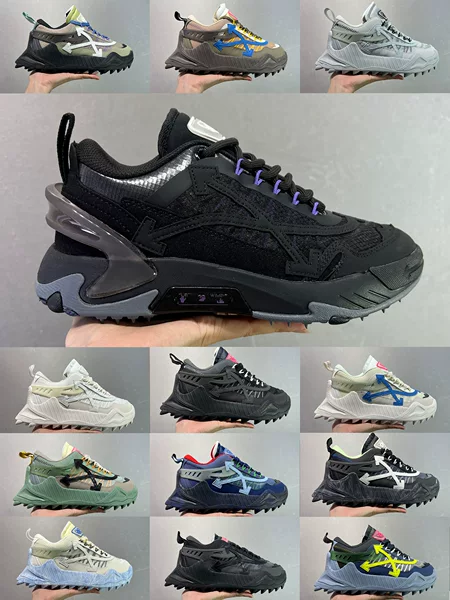 ODSY-1000 Thick-Soled Dad Shoes for Foreign Trade, Arrow-Shaped Color-Block Mesh Height-Increasing Outdoor Casual Shoes for Couples with Serrated Soles