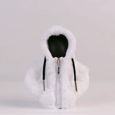 cover hoodie, protects the gear – Sürətlər qutusu və əl tormozu başlıqları - zippered-plush-white