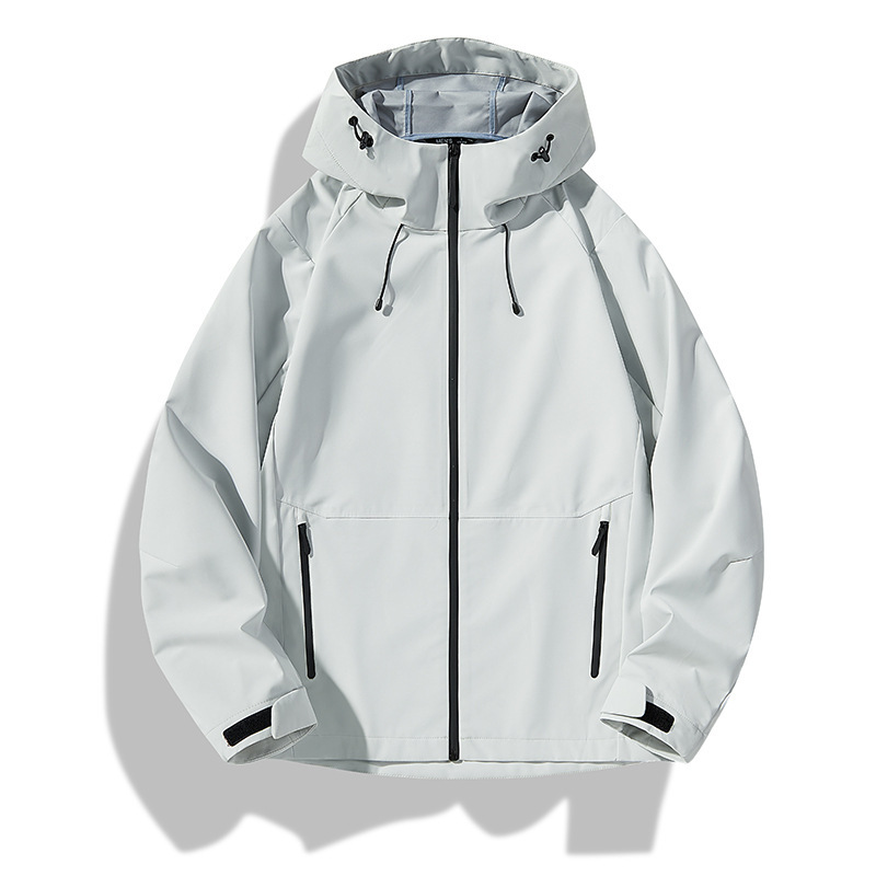 2026 New Men's Hooded Jacket, Spring and Autumn Thin Windproof Waterproof Outdoor Casual Coat, Men's Single-Layer Jacket