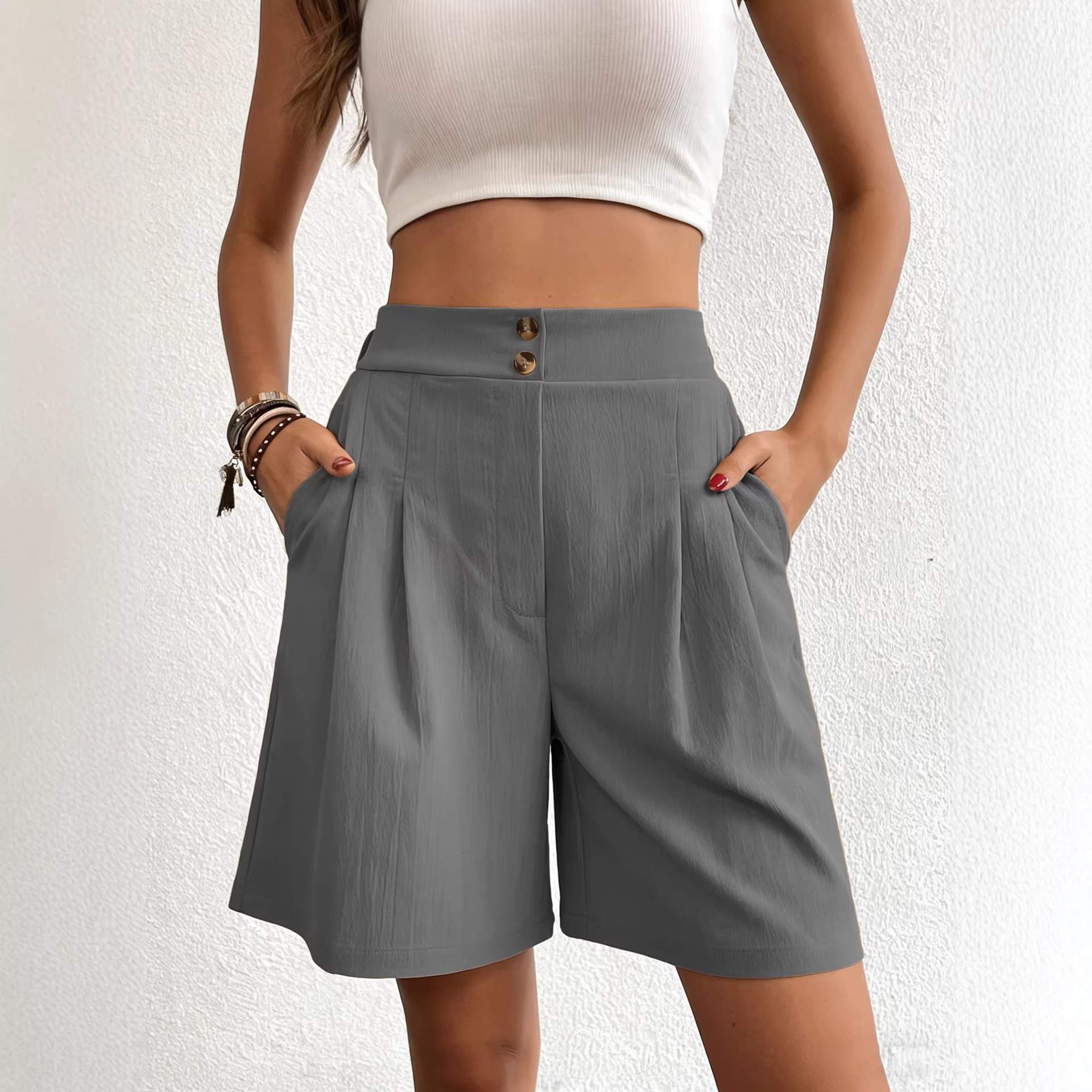 2026 Amazon Wish Cross-Border Hot-Selling Five-Point Shorts Spring and Summer Fashion Casual Loose Shorts
