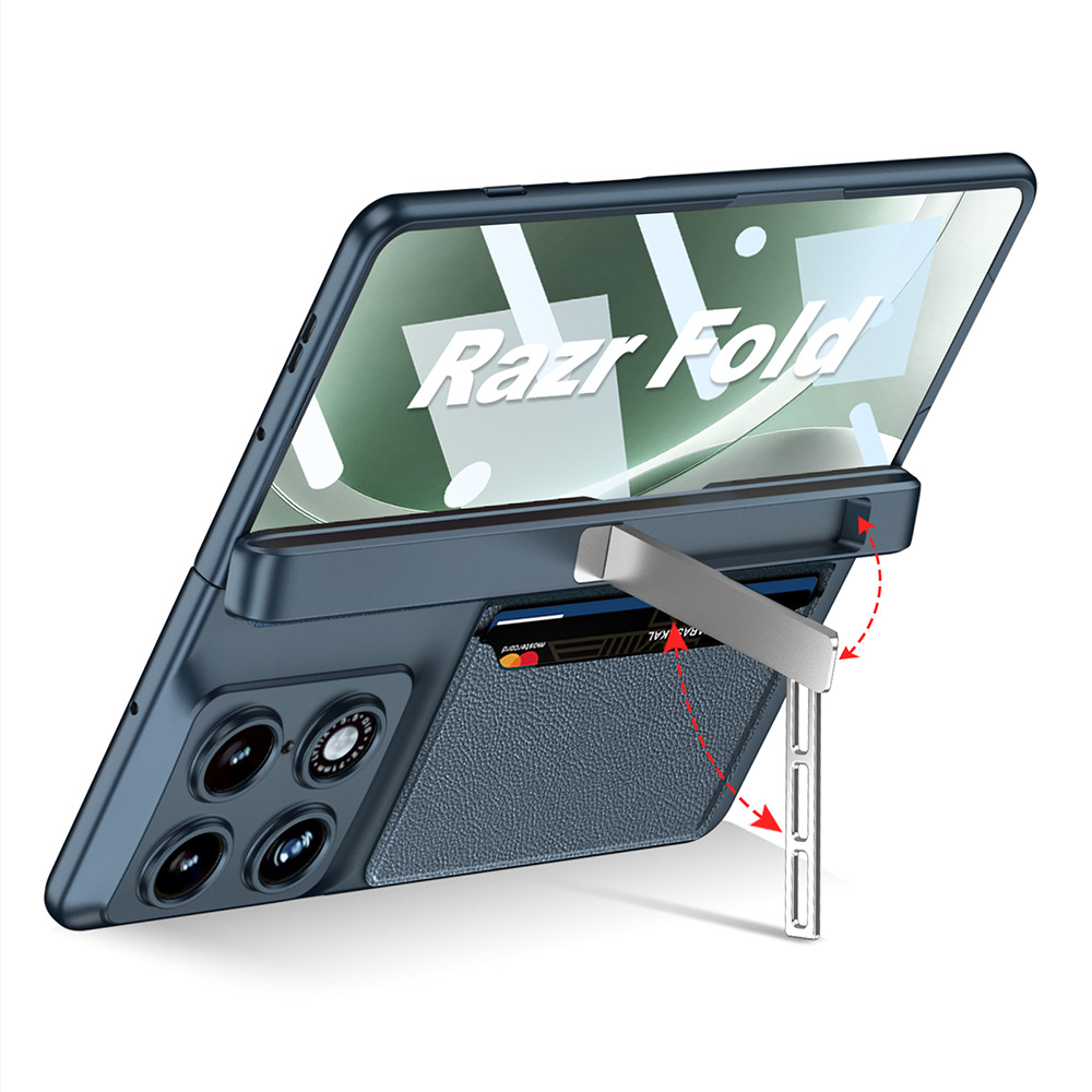 Motorola Razr Fold üçün maqnit telefon qılıfı, kart saxlayıcılı