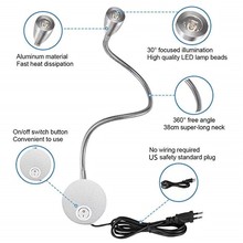 跨境供应亚马逊热销款酒店床头壁灯阅读软管壁灯小夜灯LED小射灯