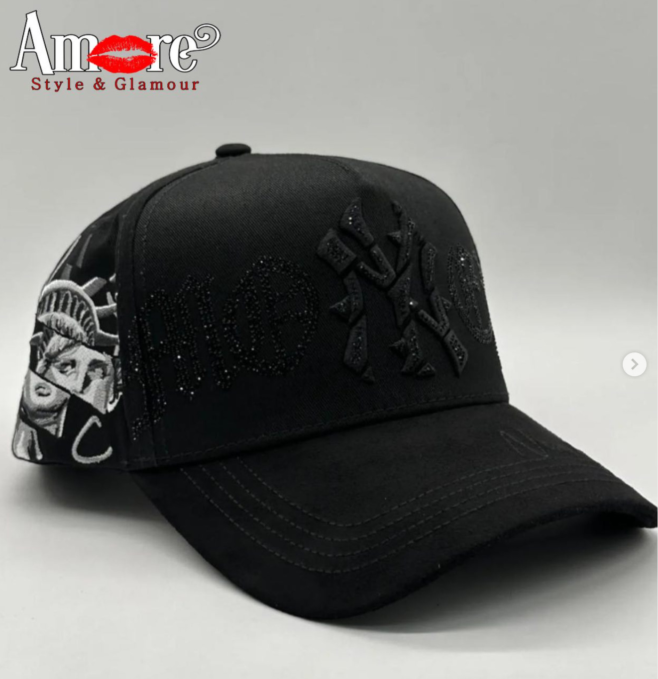 Nuevo Meike Duo Dandy bordado ajustable gorra de boca de pato borde curvo gorra de béisbol con diamantes barba tío