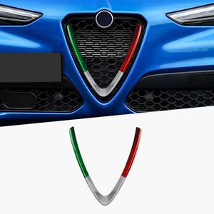 Cross-Border Suitable for Alfa Romeo Juliet Real Carbon Fiber Grille Decorative Stickers Exterior Modification Decorative Stickers