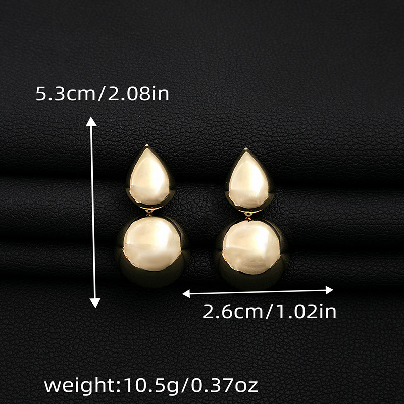 1 Pair Simple Style Geometric Plating Iron Drop Earrings display picture 3