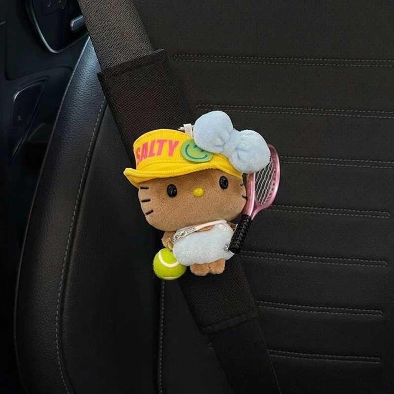 Car Seatbelt Shoulder Pads, Cute Kitty Anti-Wear Clothing Decorations for Car Seatbelts, Couple Set for Women