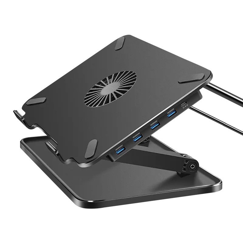 Multifunctional Portable Foldableing Tablet Laptop Stand with Fan Cooling Docking Station Laptop Stand