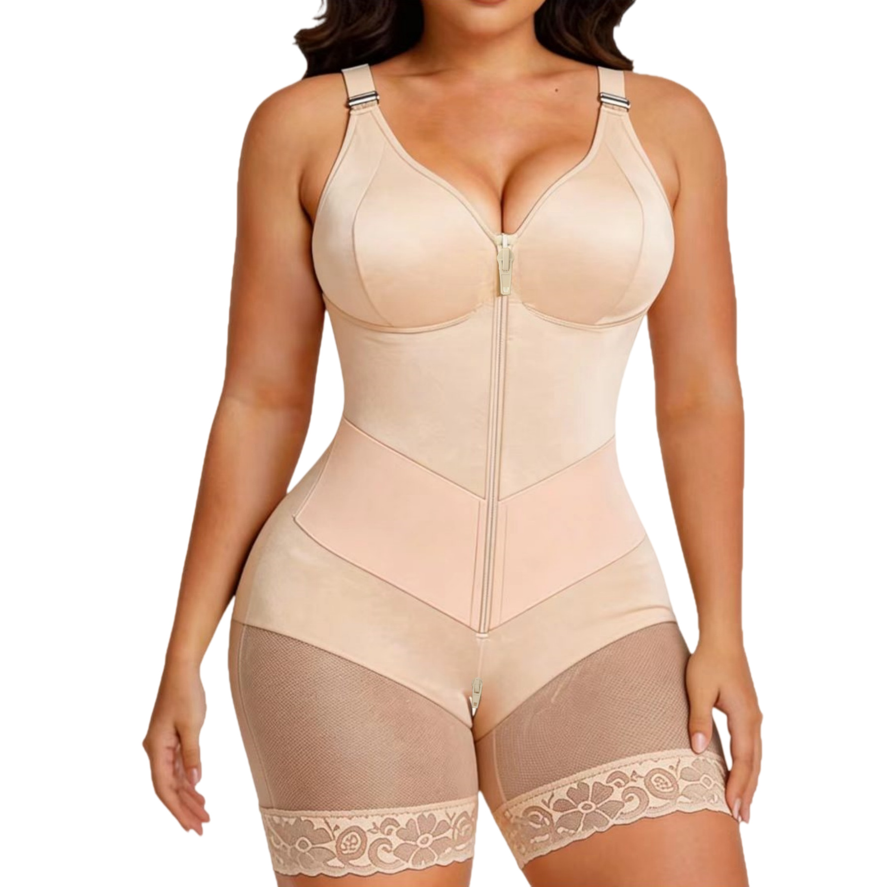 Faja Modeladora Enteriza Talla Grande de Poliéster y Nylon, Transpirable, Control de Abdomen y Levanta Glúteos image 3