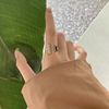 Retro fashionable ring, simple and elegant design, on index finger