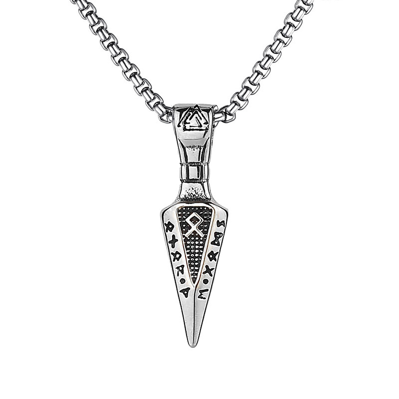 Collier pendentif flèche pour homme style pékin bijoux tendance_voghion.com