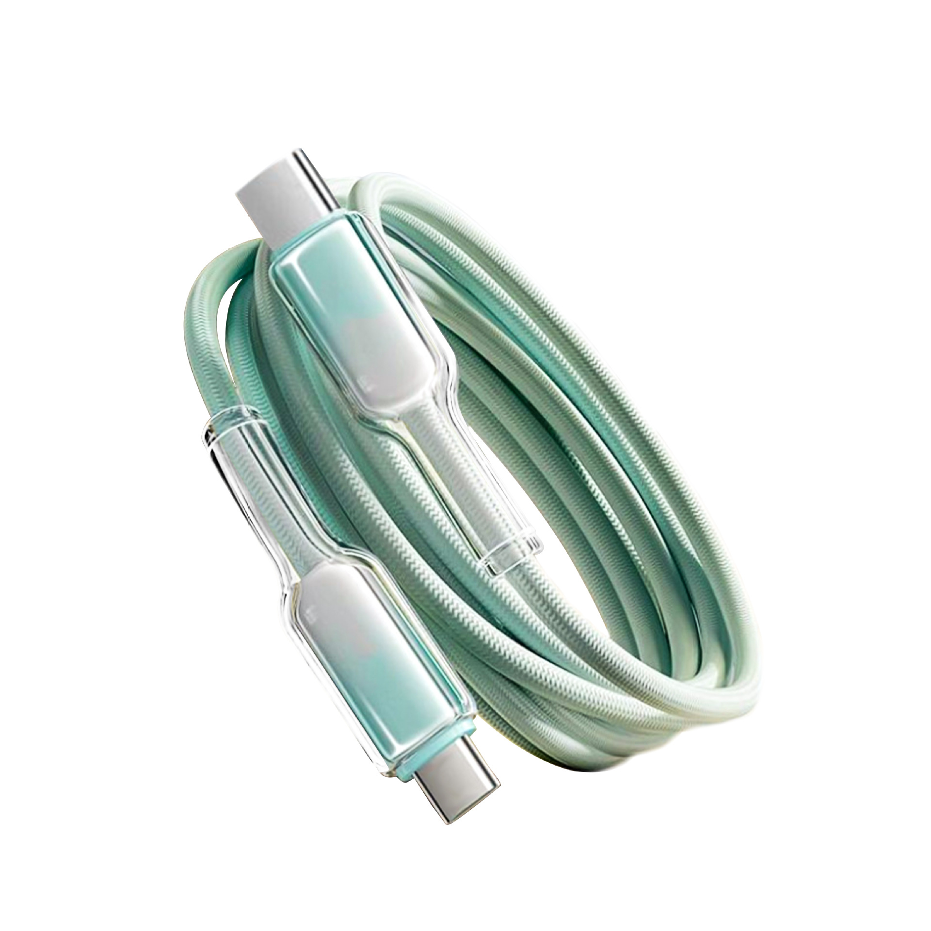 Cable de carga de cristal de hielo transfronterizo de 65W para Huawei Apple Huawei Cable de datos typec Cable de carga para teléfono portátil