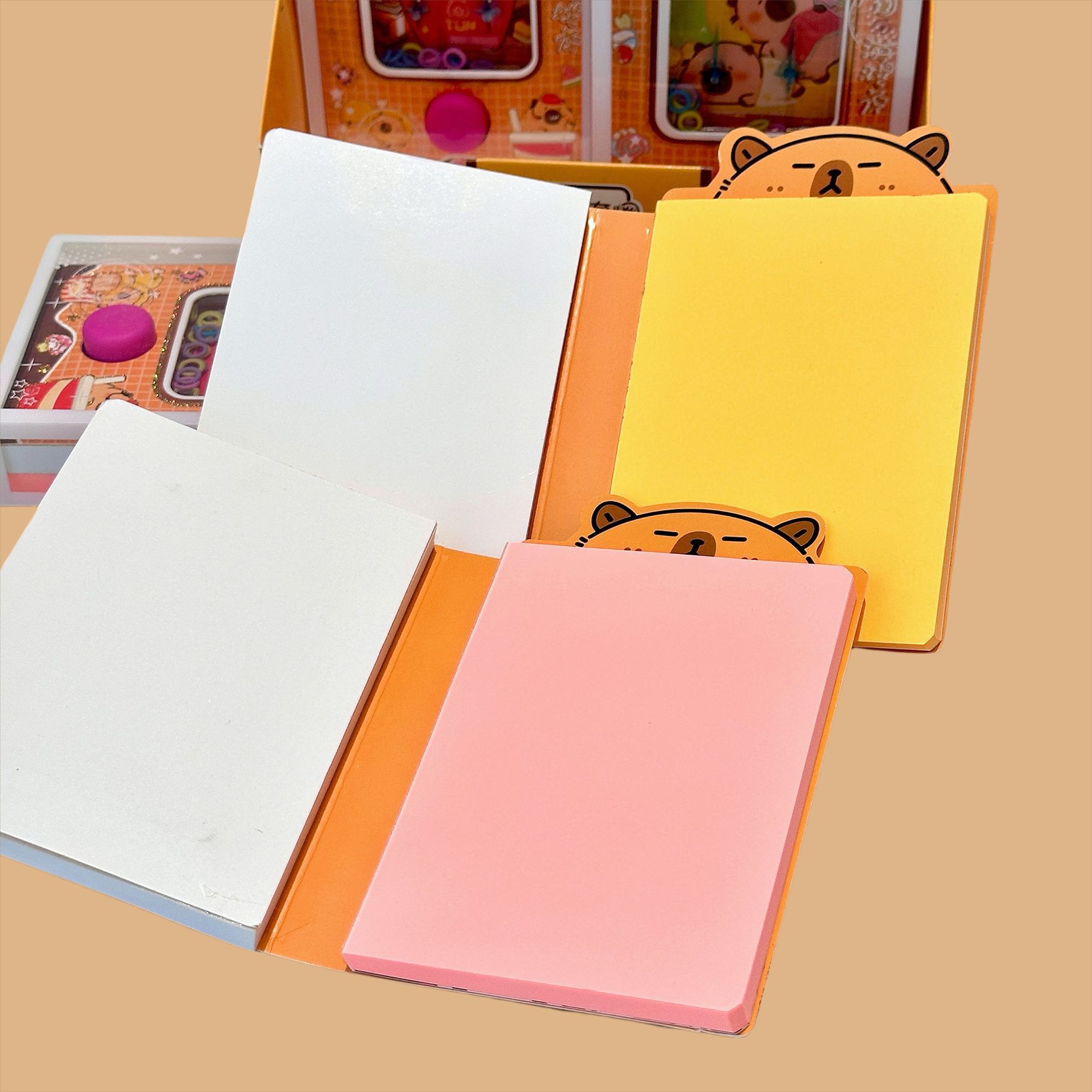 Cuaderno Capibara lindo cuaderno de dibujos animados de estudiantes cuaderno de mano en blanco colorido cuaderno descompreso