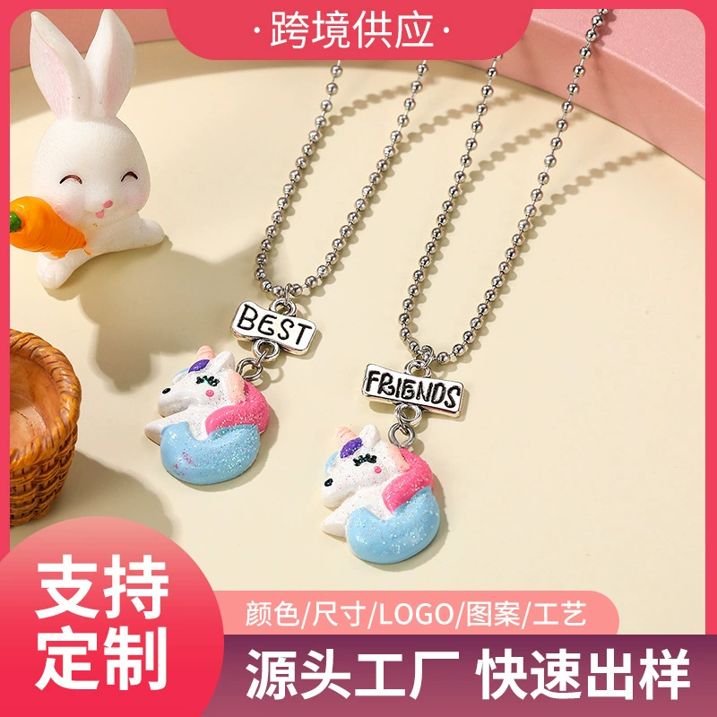 Children's necklace, cartoon ceramics, pendant for men and women, Amazon