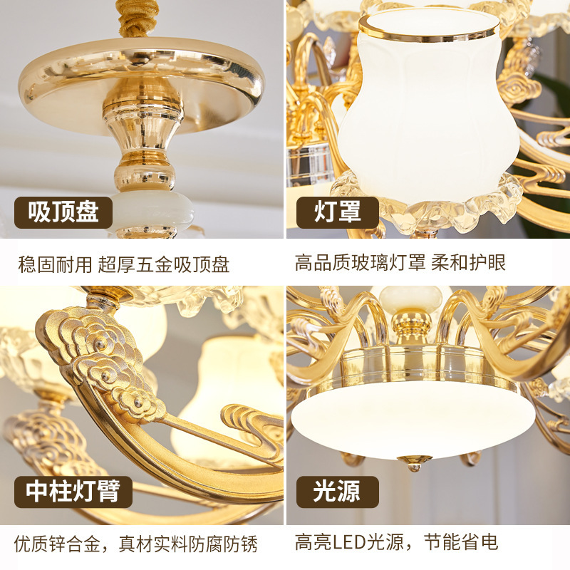 客厅吊灯简欧吸吊两用客厅灯餐厅卧室大气家用LED全光谱吊灯工厂|undefined