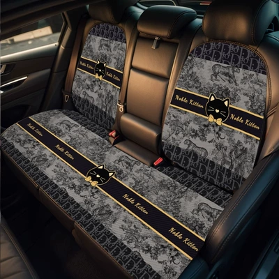 Seat cushion, seat cover: Universal Car Cushion for All Seasons - e1144k-royal-cat-logo-black-k-three-piece-set-in-the-back-row-velvet-pad-a03-code