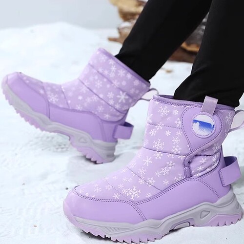 Children's versatile snow boots, autumn new warm and padded snow boots for older children, stylish cotton boots