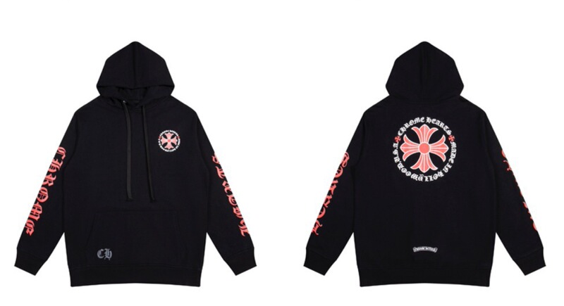 24ss年新款高品质Chrome Hearts 马蹄十字架连帽拉链卫衣工厂批发|undefined