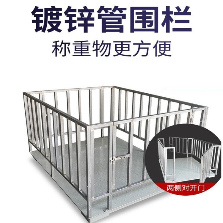 U型梁结构畜牧电子地磅 带可拆卸分栏大型猪牛羊称重地秤