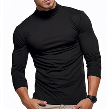 K 33016 Men's Semi-High Neck Knitted Shirt ����Iᘿ���