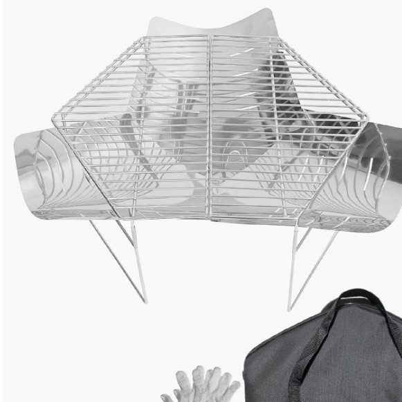 新款户外不锈钢折叠焚火台野营篝火烧烤柴火炉灶露营便携家用超轻