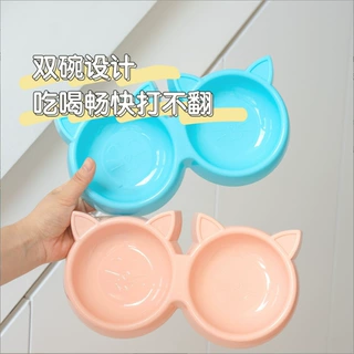 猫碗宠物碗碗猫咪双碗饭盆狗狗碗猫食盆狗碗小型犬小猫猫