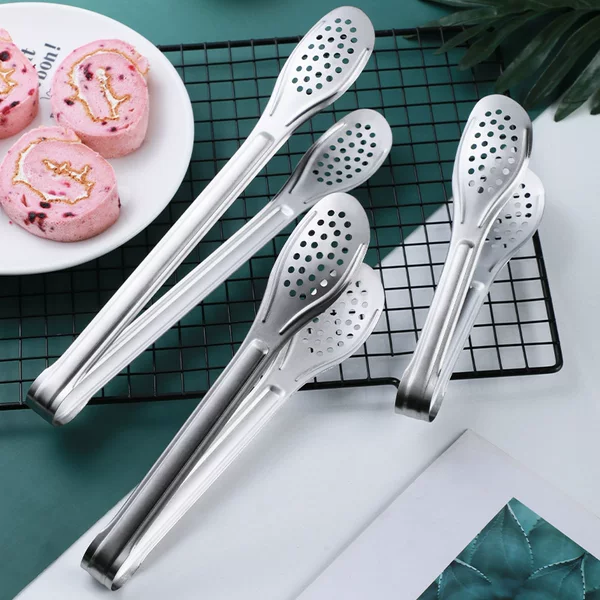 Stainless Steel Food Clip Kitchen Cooking Food Clip Bread Food Anti-scalding Meatball Clip Malatang Buffet Clip
