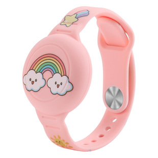 Suitable for Airtag Bracelet Protective Cover Apple Tracker Airtags Silicone Kidsren's Wrist Strap Protective Cover
