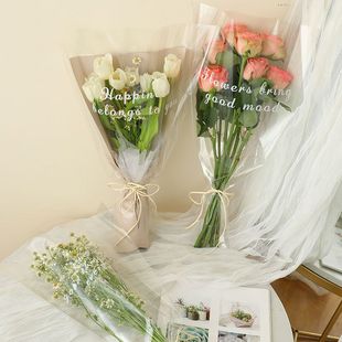 [Postage] Full Transparent English Multi-bag Xun Shangmei Online Red New Semi-finished OPP Multi-bag Flowers