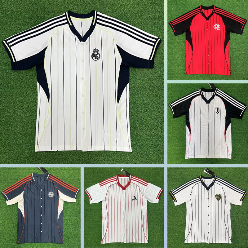 Real Madrid's New Football Baseball Uniform Paris Arsenal Ac Flamengo Juventus American Casual Street Baseball Uniform