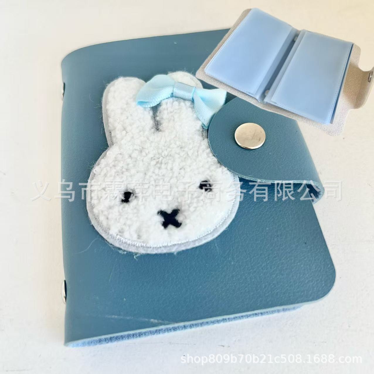 Cartera de tarjeta Miffy 3 en 1 Conejo Miffy Estuche para llaves Estuche para documentos de almacenamiento Multifunción portátil