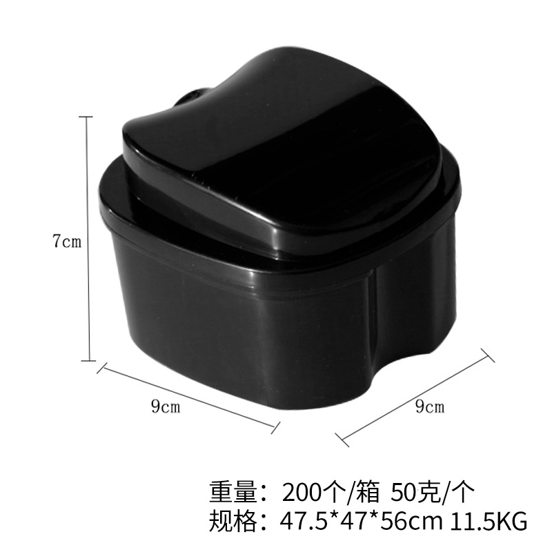 Caja de dentadura de boca completa Caja de almacenamiento de dientes de manzana Caja de dientes de plástico Caja de dientes de manzana Caja de dentadura de boca completa personalizable