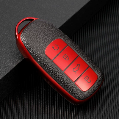 Airui ze 5PLUS leather key – Car key bag - chery-h-smart-4-key-vitality-red-single-shell