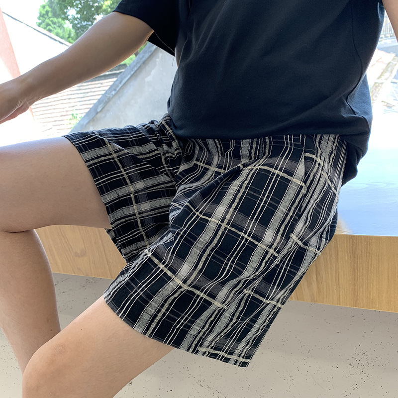 Summer Spring New Fashion maternity clothes shorts pregnant women belly support Plaid personality shorts outer wear