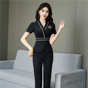 Foot bath shop overalls bath massage trousers suit high-end beauty salon pedicure female technician clothes. 857-2