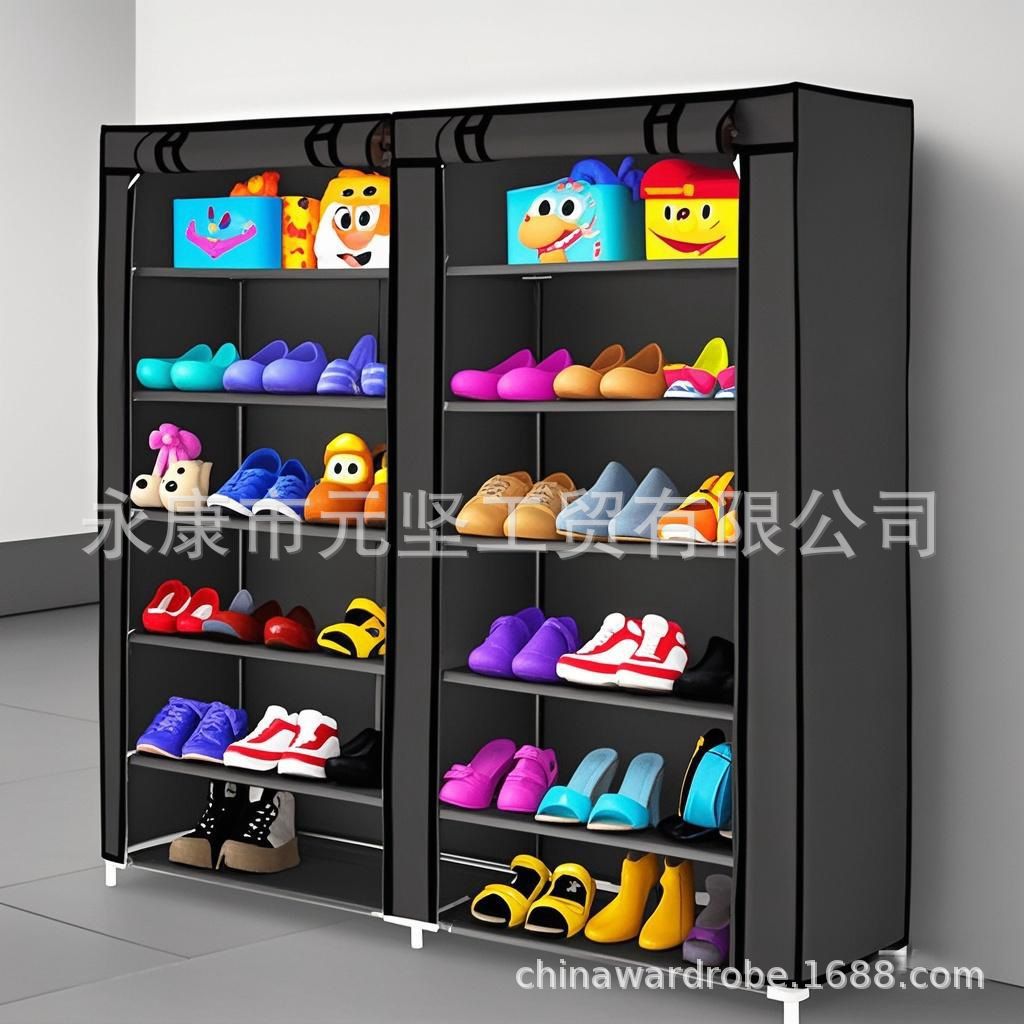 복열 7단 신발장 블랙