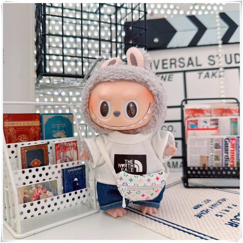 labubu ベビー服 Labubu 第一世代第二世代第三世代 10 センチメートル綿人形黒と白グレートレンディなスウェットシャツパーカーパンツ|undefined