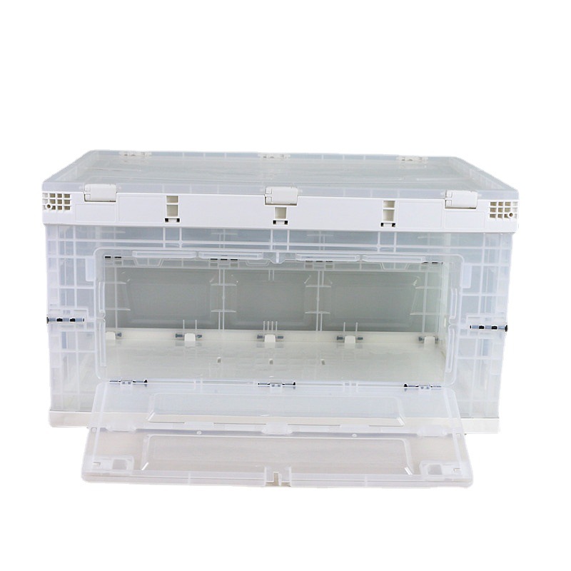 倉庫ソースプラスチック折りたたみ収納ボックス回転ボックス大型ドア付き車載収納ボックス整理ボックスプラスチック透明