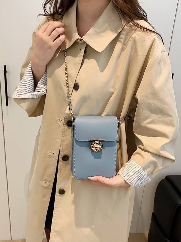 Coreana alta sensación vertical bolso de teléfono móvil nicho de diseño retrógrado bolso cuadrado de color sólido bolso de viaje de moda