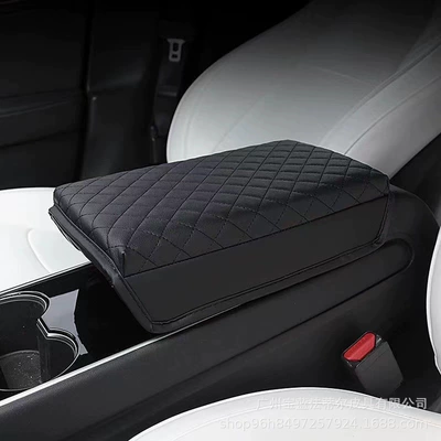 Armrest box Armrest Box Mat Model 3/Y - regular-black-no-pocket