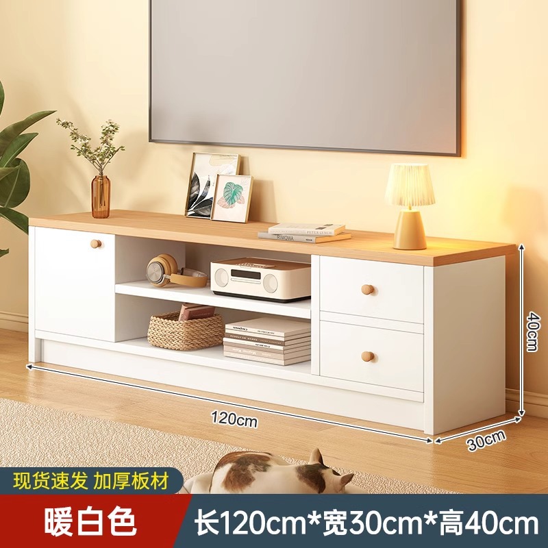 Gabinete de televisión sala de estar doméstica pequeña casa moderna simple nuevo alquiler simple piso de madera gabinete de televisión image 13