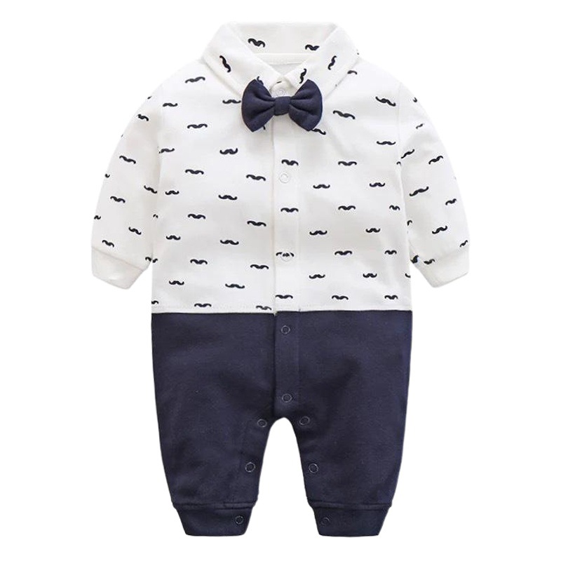 Bebé recién nacido Ropa primavera y otoño bebé niño mono 0-6 meses 100 días 9 bebé un mes de edad Caballero mameluco