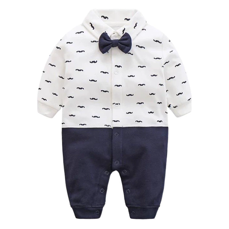 Одежда для новорожденных весенне-осенний комбинезон для мальчиков 0-6 месяцев 100 дней 9 младенцев полнолуние костюм для скалолазания джентльмена