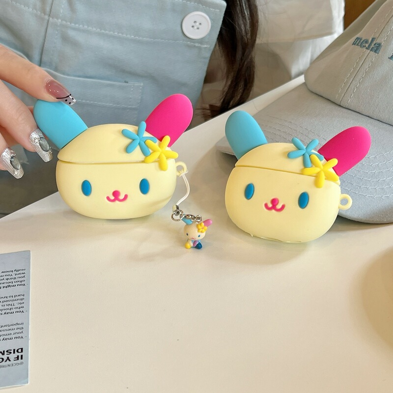 フラワーバニー airpods pro Apple Bluetooth ヘッドフォンケース 2/3/4 世代漫画サンリオ保護カバーかわいい|undefined