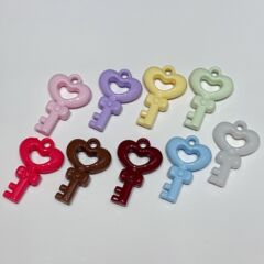 鍵ペンダントアクリル吊り穴愛ペンダントマカロン色DIYキーホルダー携帯チェーンクロスボーダーアクセサリーバッチ