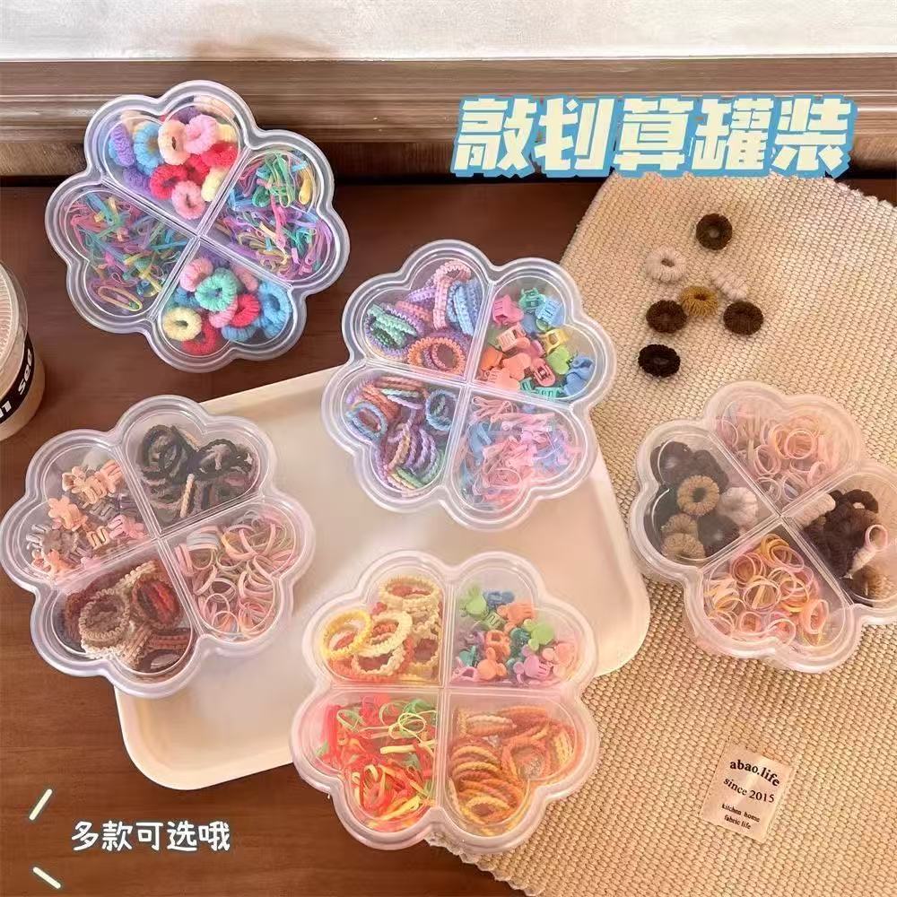 Children's Lace Ribbed Disposable Hair Ties, Small Hair Clips, Little...