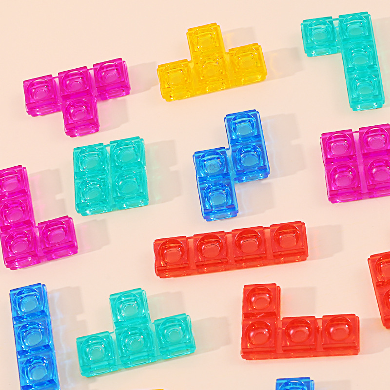 3D Tetris juguete Escuela Primaria estudiante bloques de construcción rompecabezas de los niños rompecabezas de 3 a 6 años de edad niños y niñas montado