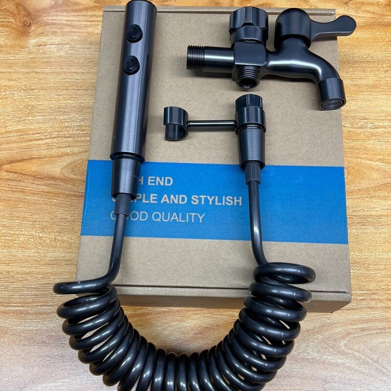 バルコニー用ステンレス製トイレ洗浄器、婦人用洗浄器、トイレ用三角バルブ、スプレーガン、1入口2出口分岐バルブ|undefined